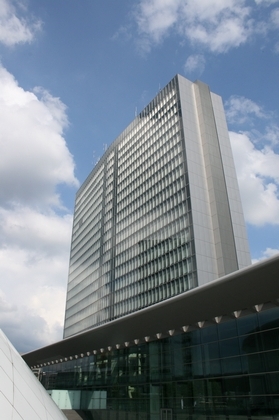 The European Parliament’s 22-story Alcide de Gasperi building was built in the early 1960s in Luxembourg’s Kirchberg district. Albert Fischbach said Timestream Station is about that tall, but twice as large.